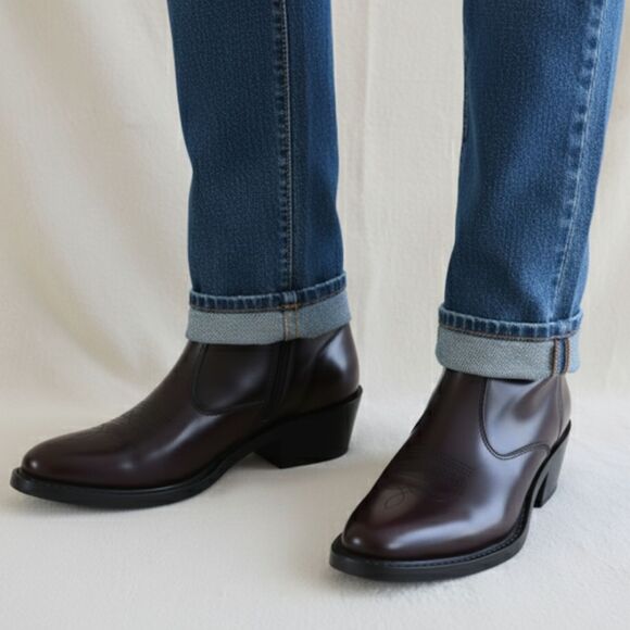 Laredo Leather Boots | Men's 8.5 EW | Brown | Casual Dress Ankle Cowboy Western - Picture 2 of 11